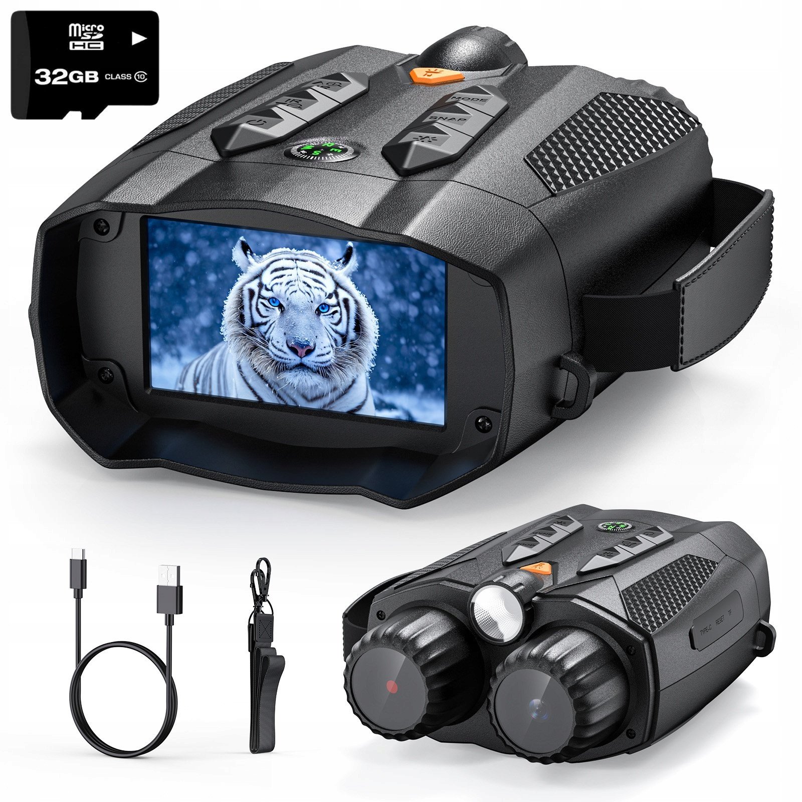 LORNETKA NOKTOWIZYJNA NOCNA NOKTOWIZOR PODCZERWIEŃ 5000mah 3" 800m ZOOM x10