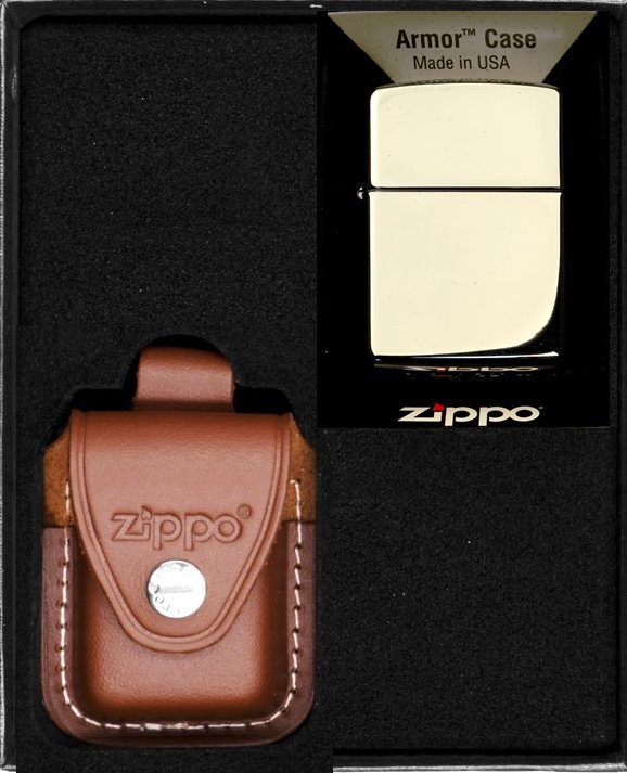 Zestaw ZIPPO Zapalniczka HIGH POLISH CHROME ARMOR Prezentowy No2