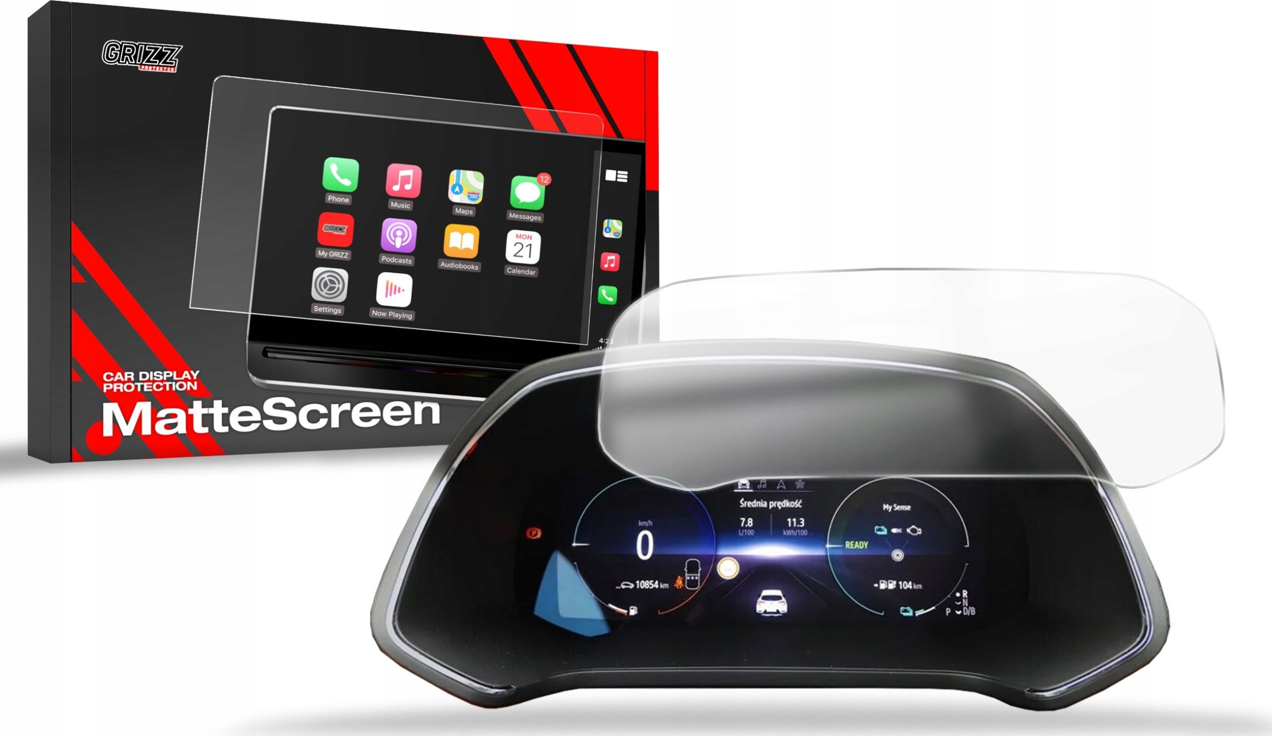 GrizzGlass Folia matowa GrizzGlass CarDisplay Protection do Toyota Camry 9 12,3" 2024