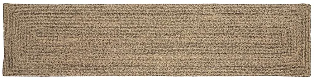 vidaXL Dywan w splot koszykowy naturalny i czarny, 60 x 200 cm Juta