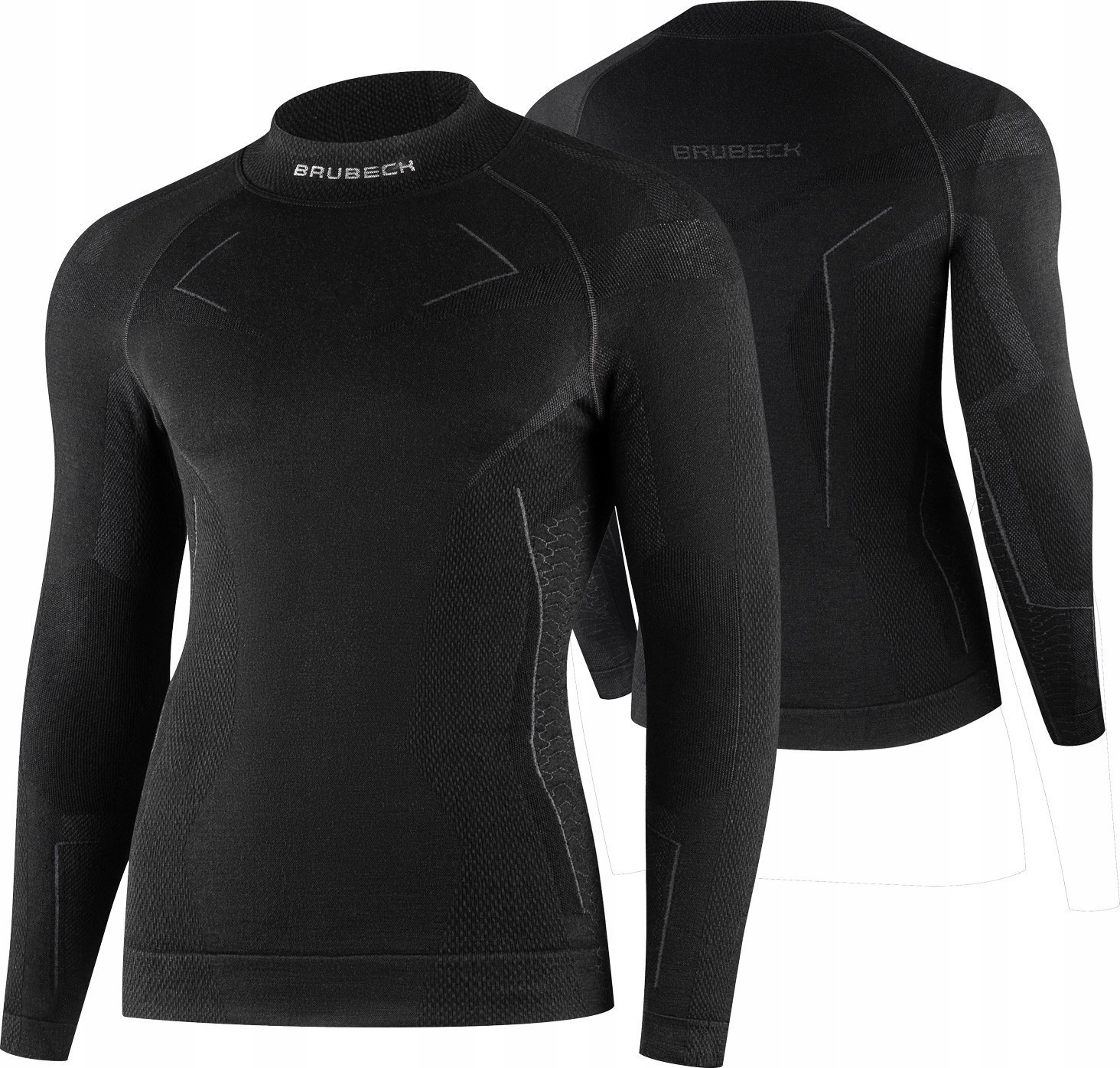 Brubeck LS1666M Bluza męska EXTREME MERINO czarny S