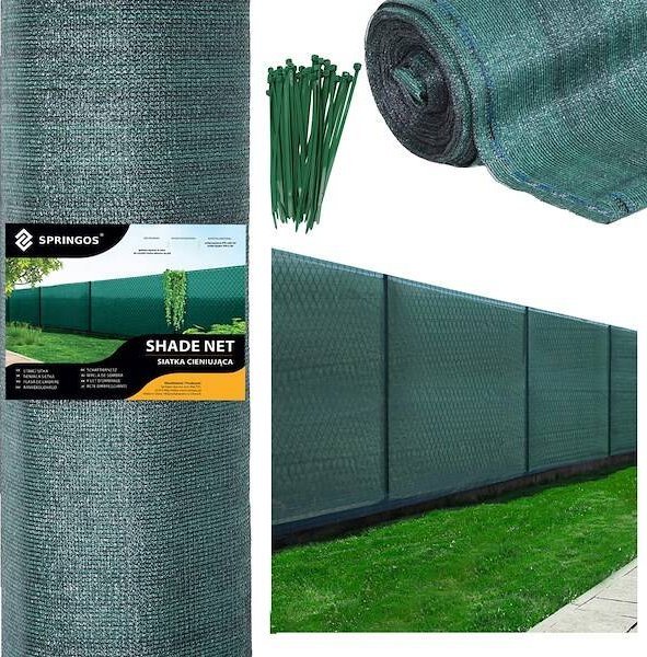 Springos Siatka cieniująca 90% osłonowa 1,2x25m zielona UNIWERSALNY
