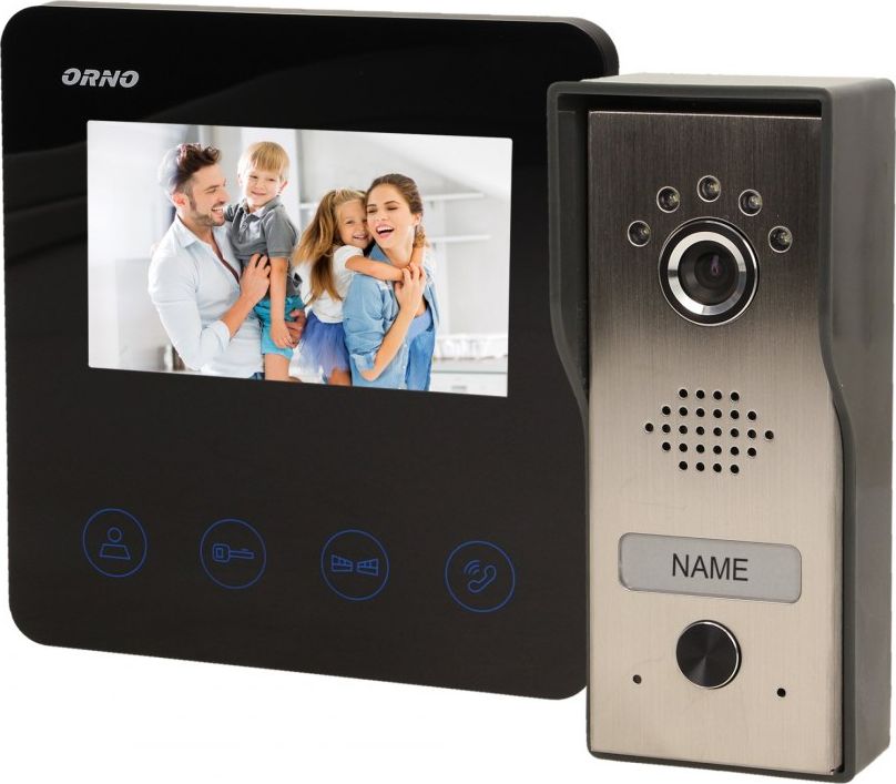 Orno Zestaw wideodomofonowy, bezsłuchawkowy, kolor, LCD 4,3 , czarny, DUX