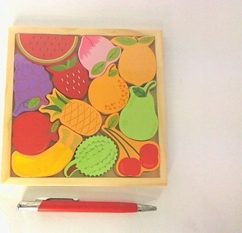 Viga Puzzle drewniane owoce/warzywa 221 06805