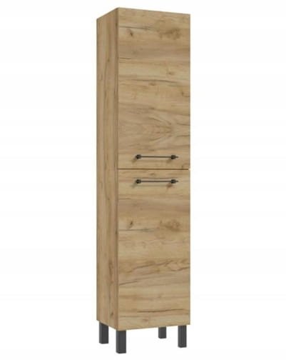 Słupek łazienkowy stojący 170x40cm Dąb craft, 4 półki Cassandra