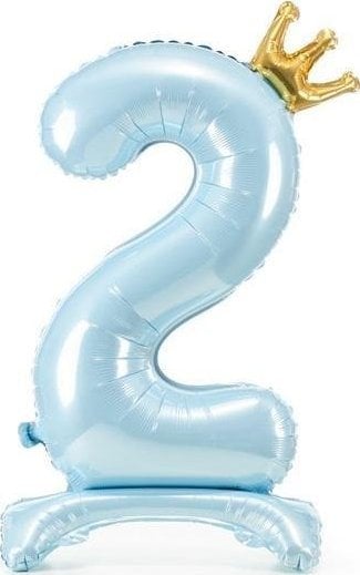 PartyDeco Stojący balon foliowy 2 84cm błękitny