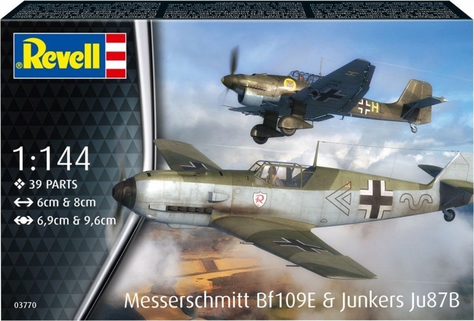 Modele do sklejania Samolot ME BF109E & Junkers JU87B 1/144 Revell