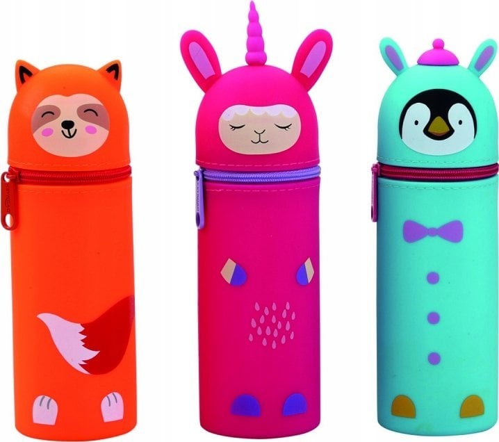 Piórnik Keyroad Piórnik silikonowy KEYROAD, zwierzaki tuba, mix kolorów