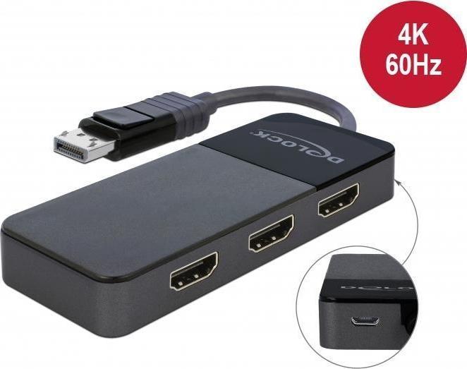 Delock DeLOCK DisplayPort 1.4> 3x HDMI MST splitters, splitters & switches