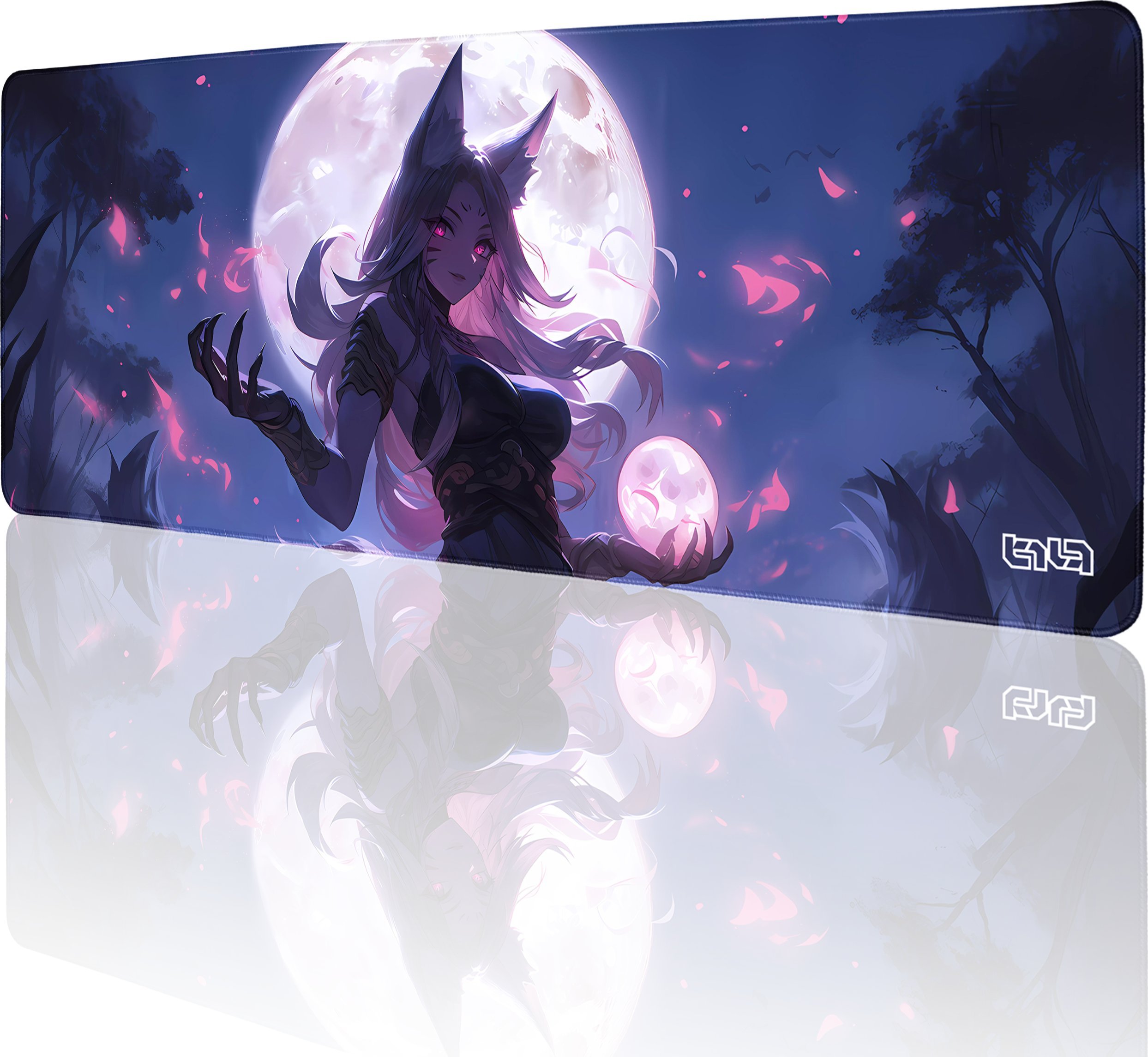 Podkładka Tilt DUŻA PODKŁADKA POD MYSZKĘ Księżycowa Lisica 80x30 TILT Gamingowa