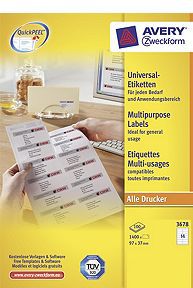 Avery Zweckform ETYK.ZF 3678 97X37 MARGI./1400/ ETYKIETA - 3678
