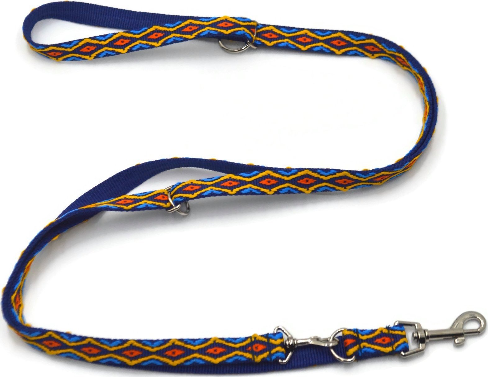 Alizoo Przepinana smycz dla psa średniego 20mm/220cm Romb - ALIZOO