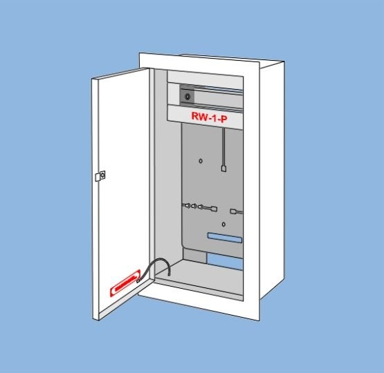 Karwasz Rozdzielnica wnękowa plombowana 1F biała (RW-1-P)