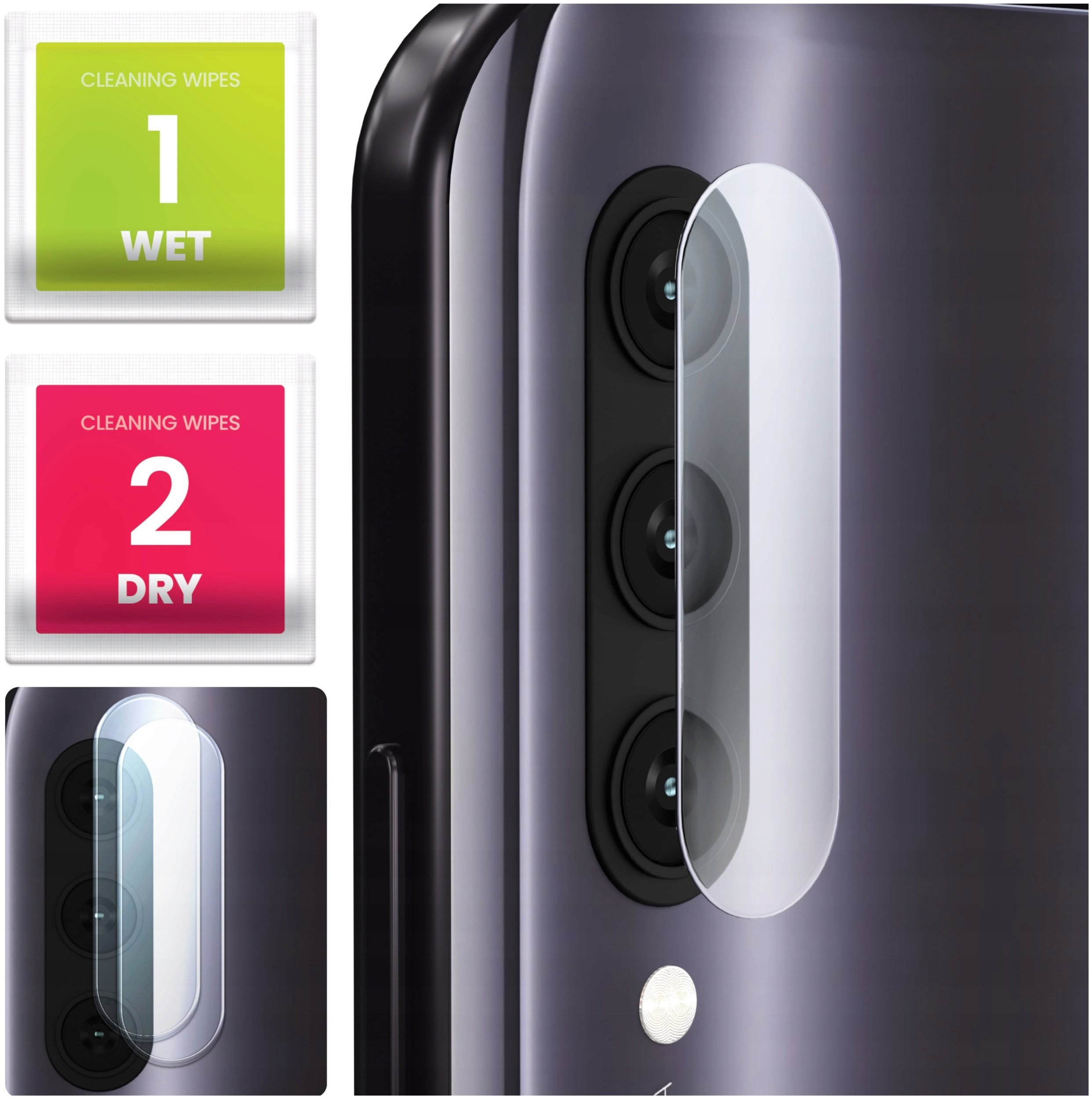 2-PAK Szkło Na Aparat Do Xiaomi Mi 9 Lite (Hartowane, Na Obiektyw, 9H)