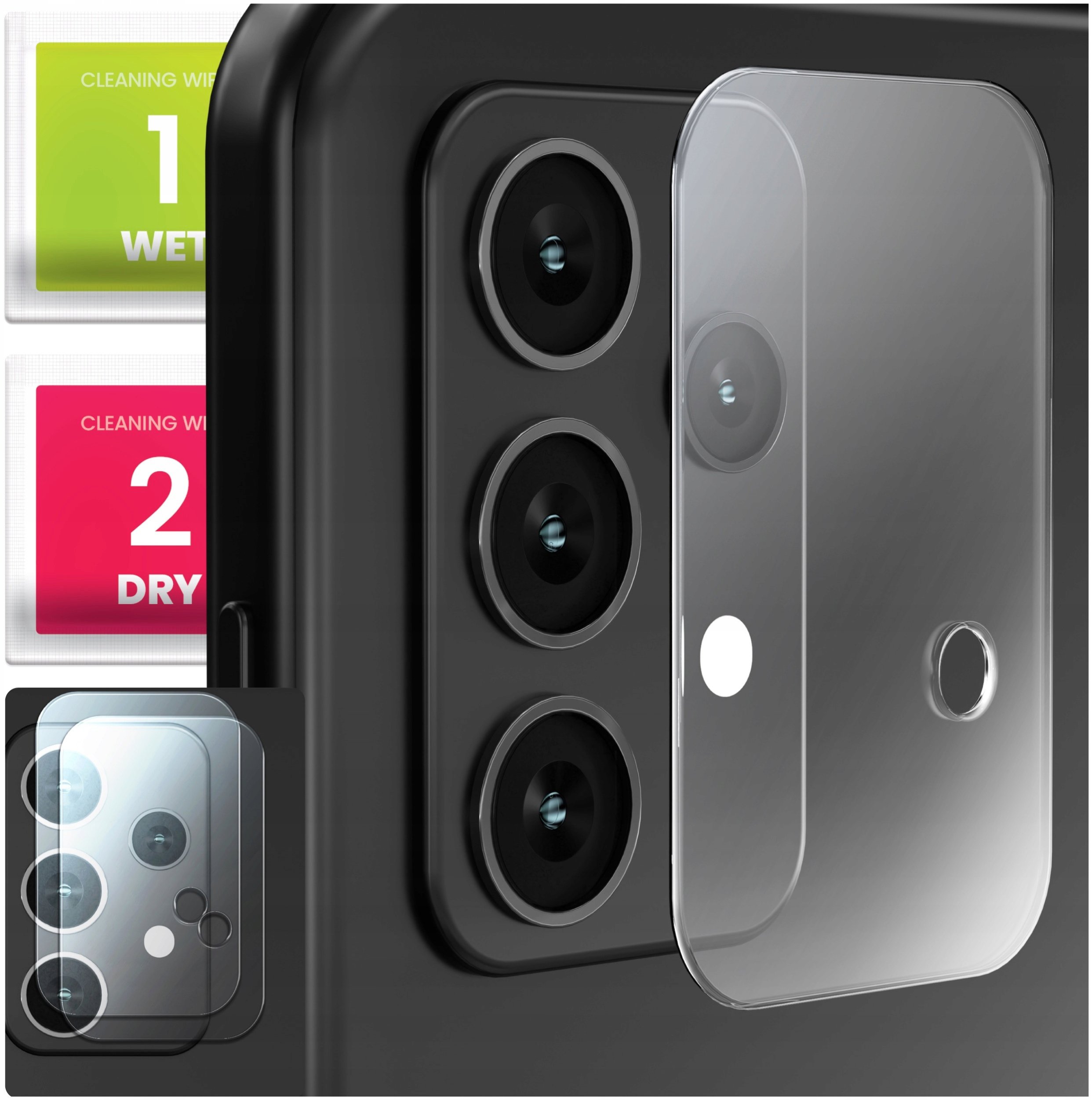 2-PAK Szkło Na Aparat Do Samsung Galaxy A72 5G (Hartowane, Na Obiektyw, 9H)