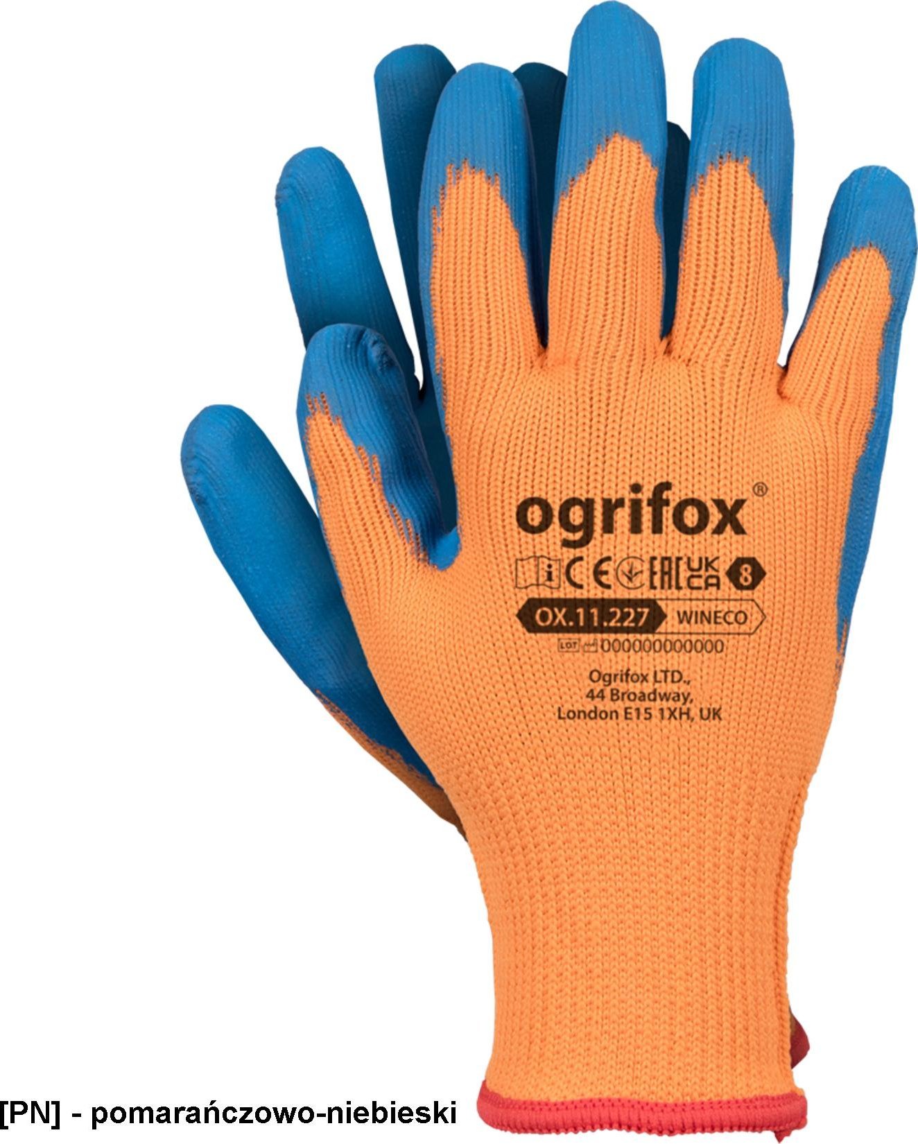 R.E.I.S. OX-WINECO - Rękawice ochronne ocieplane, powlekane 10