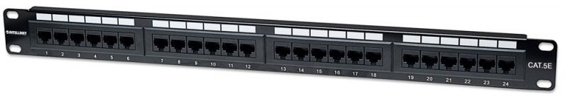 Intellinet Network Solutions Panel Krosowy PatchPanel 1U Rack 19 UTP 24x RJ45 Cat5e (513555)