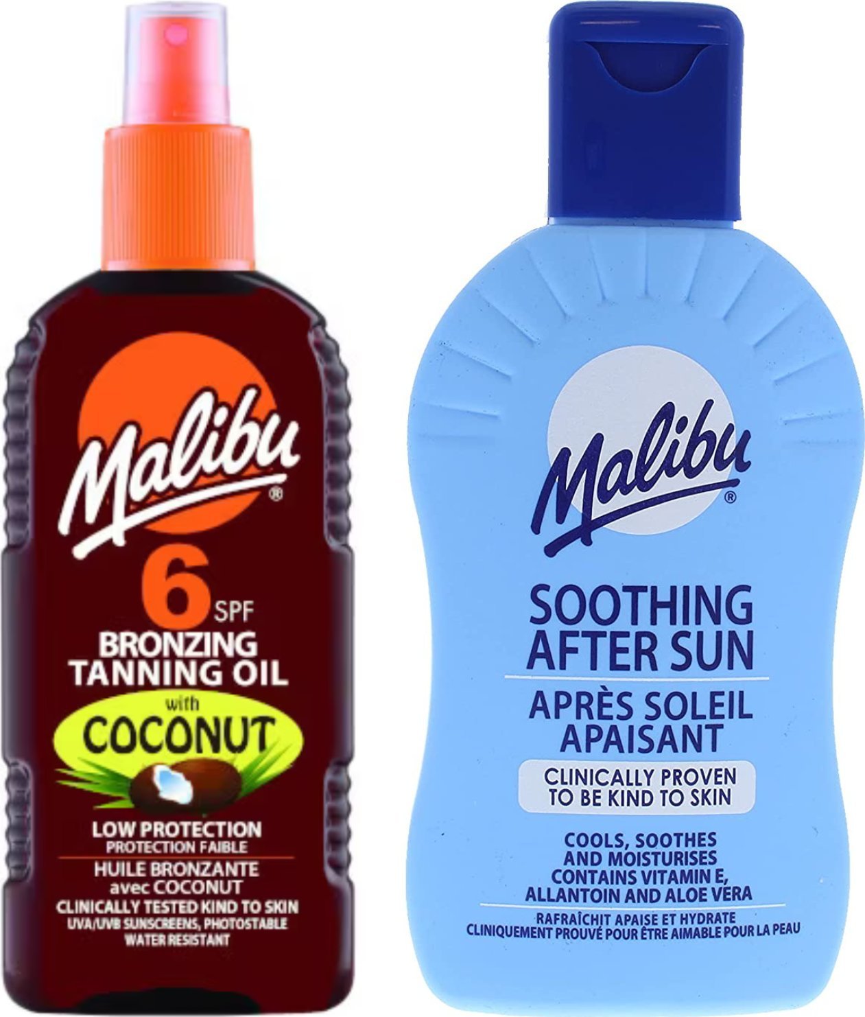 Malibu Malibu Olejek Brązujący Z Kokosem SPF6 200ml + Balsam Po Opalaniu 200ml