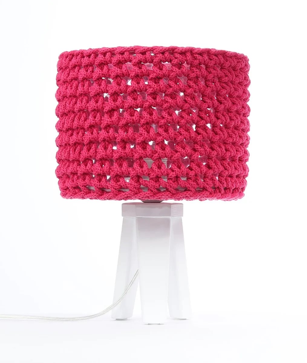 Lampa stołowa COTTON WOOD czerwona BPS KONCEPT