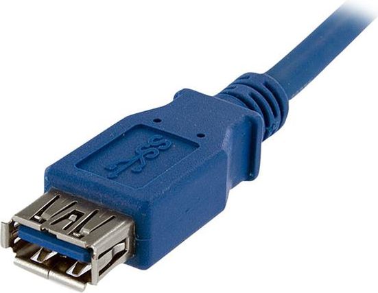 Kabel USB StarTech USB-A - USB-A 1 m Niebieski (USB3SEXT1M)
