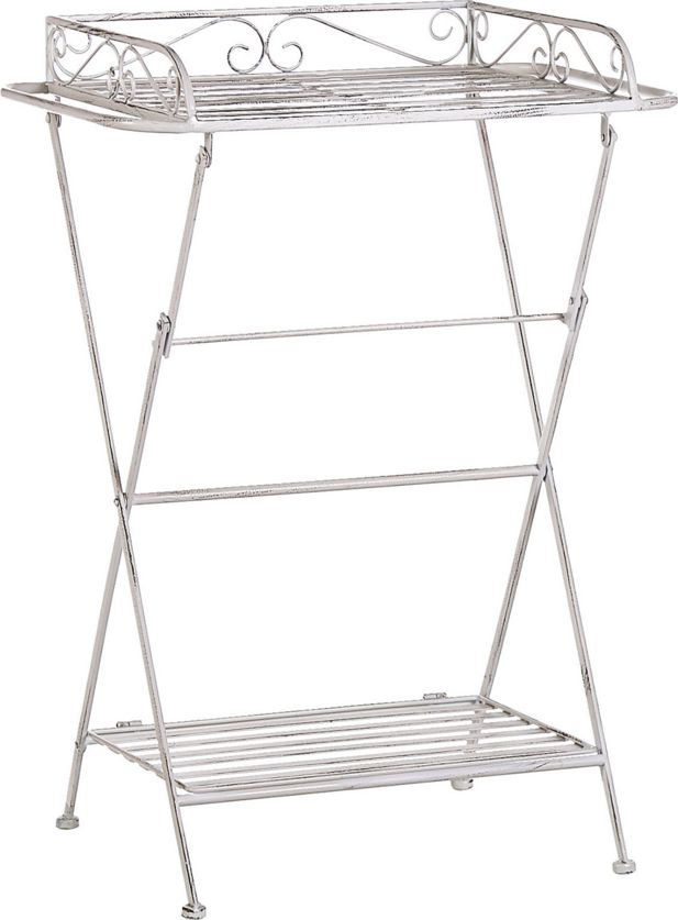 Beliani Stolik pomocniczy metalowy biały ANCUD