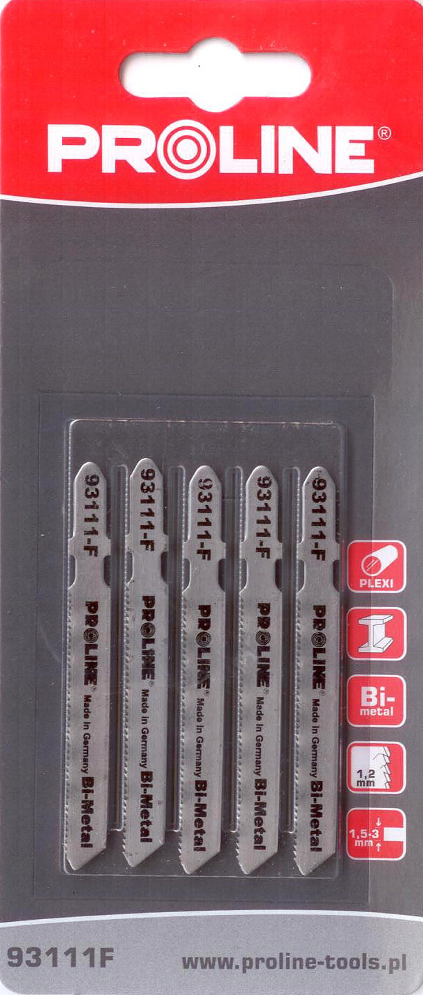 Pro-Line Brzeszczoty do wyrzynarki Bi-Metalowe 5szt. typ T 50x1,2mm - 93111F