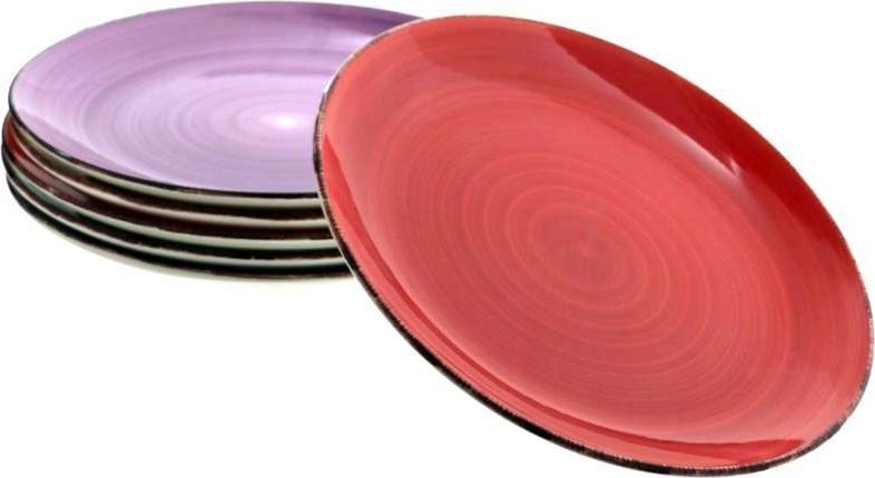 MPLCo Zestaw 6 szt Talerz obiadowy płytki Rainbow 27 cm