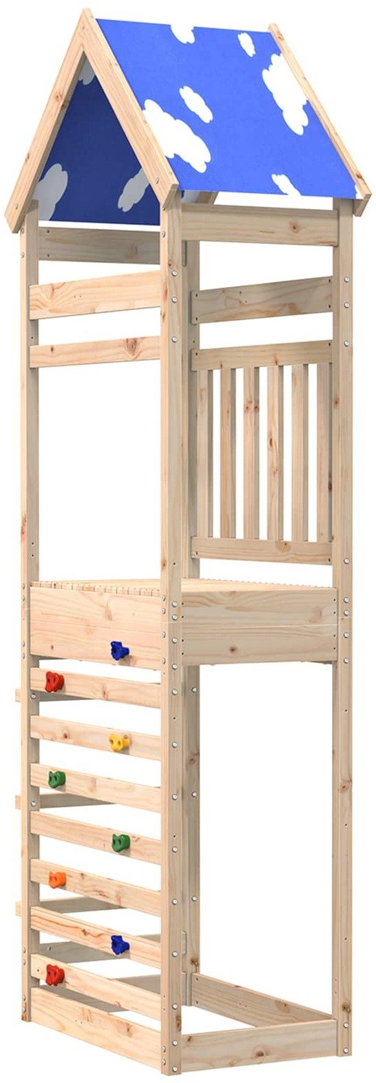 vidaXL Plac zabaw Brązowy 52,5 x 85 x 265 cm Lekkie drewno sosnowe