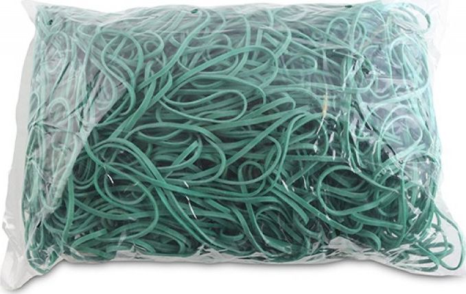 Office Products Gumki Recepturki Office Products, Średnica 130Mm, 1,5X3Mm, 60% Kauczuku, 1000G, Zgrzewka, Zielone