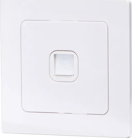 Aigostar Gniazdo telefoniczne pojedyncze typu niemieckiego/francuskiego białe Gniazdo telefoniczne pojedyncze typu niemieckiego/francuskiego białe