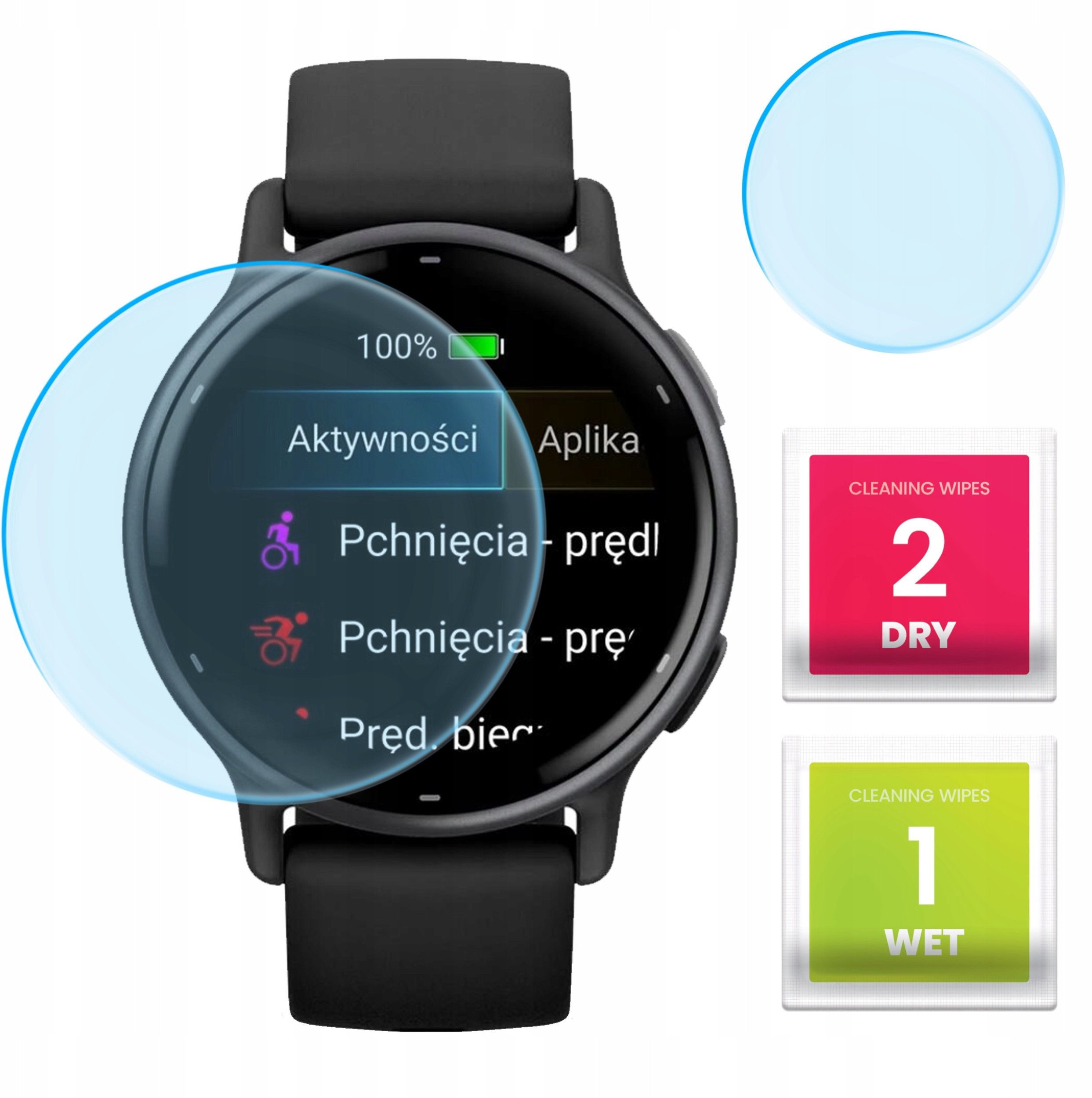Szkło Hybrydowe do Garmin Vivoactive 5 (Szkiełko, Ochronne, Odporne, 9H)