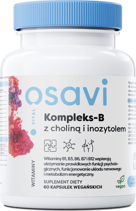Osavi Osavi Kompleks-B z Choliną i Inozytolem 60 kapsułek - WYSYŁAMY W 24H!