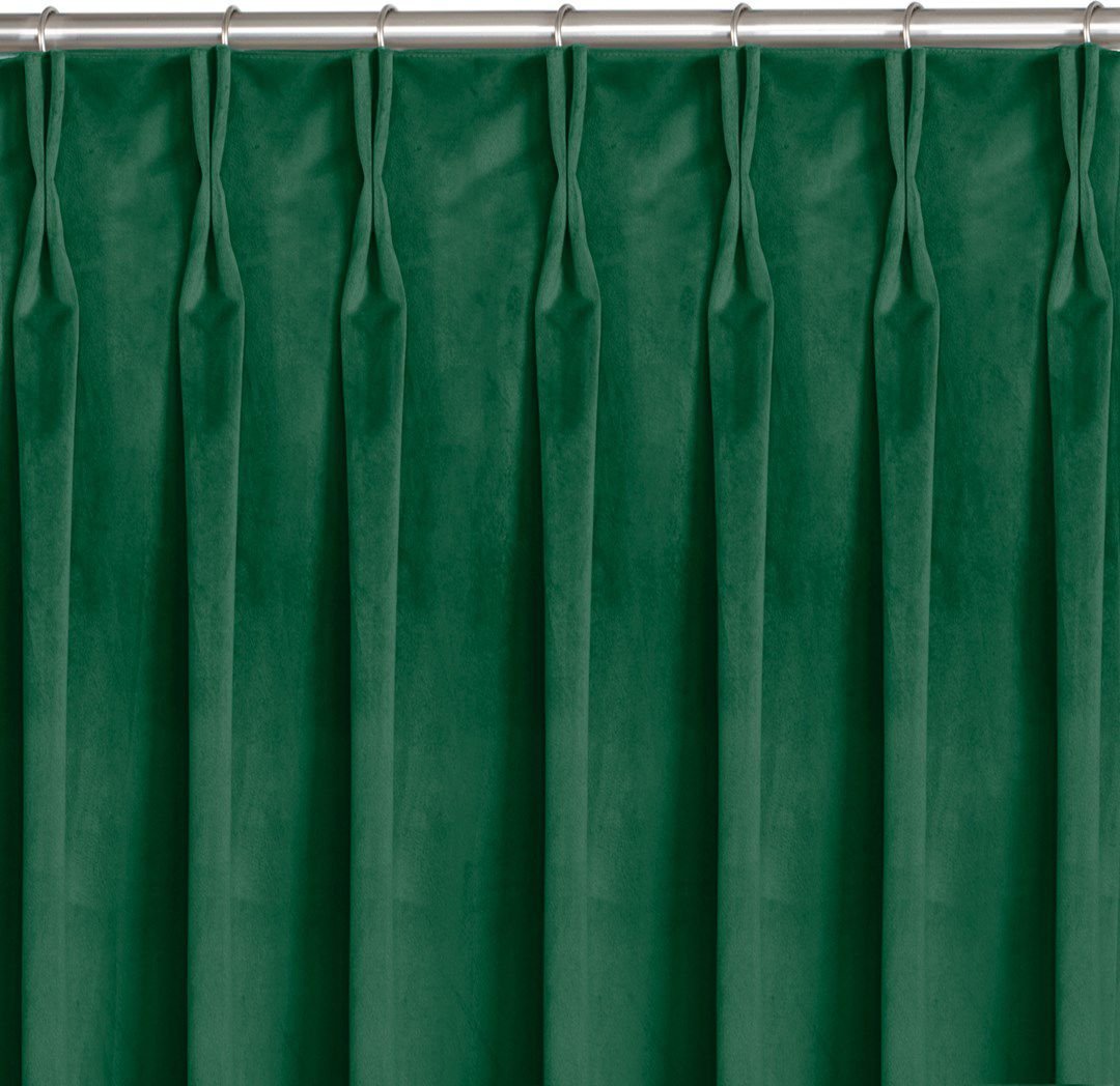 Homede Homede Zasłona VILA klasyczna velvetowa na flexach 400x175 butelkowa zieleń wzór 2