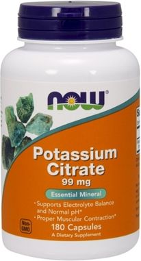 NOW Foods Potassium Citrate 99 mg - 180 kapsułek
