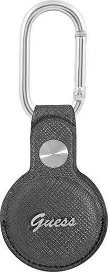 Guess Etui Guess GUATPSASRSG Apple AirTag szary/grey Saffiano Vintage Script