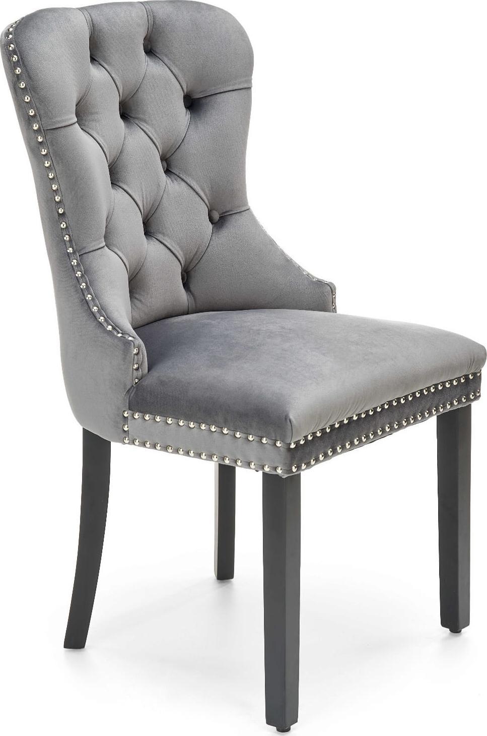 Halmar WNĘTRZARSKIE MIYA krzesło czarny / tap: popielaty