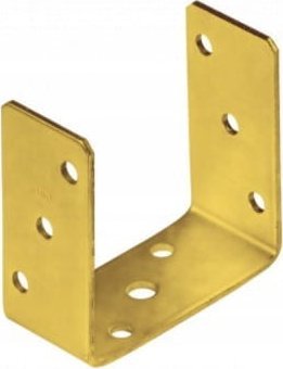 Domax Podstawa słupa przykręcana do betonu złota kotwa 121x120x60 mm