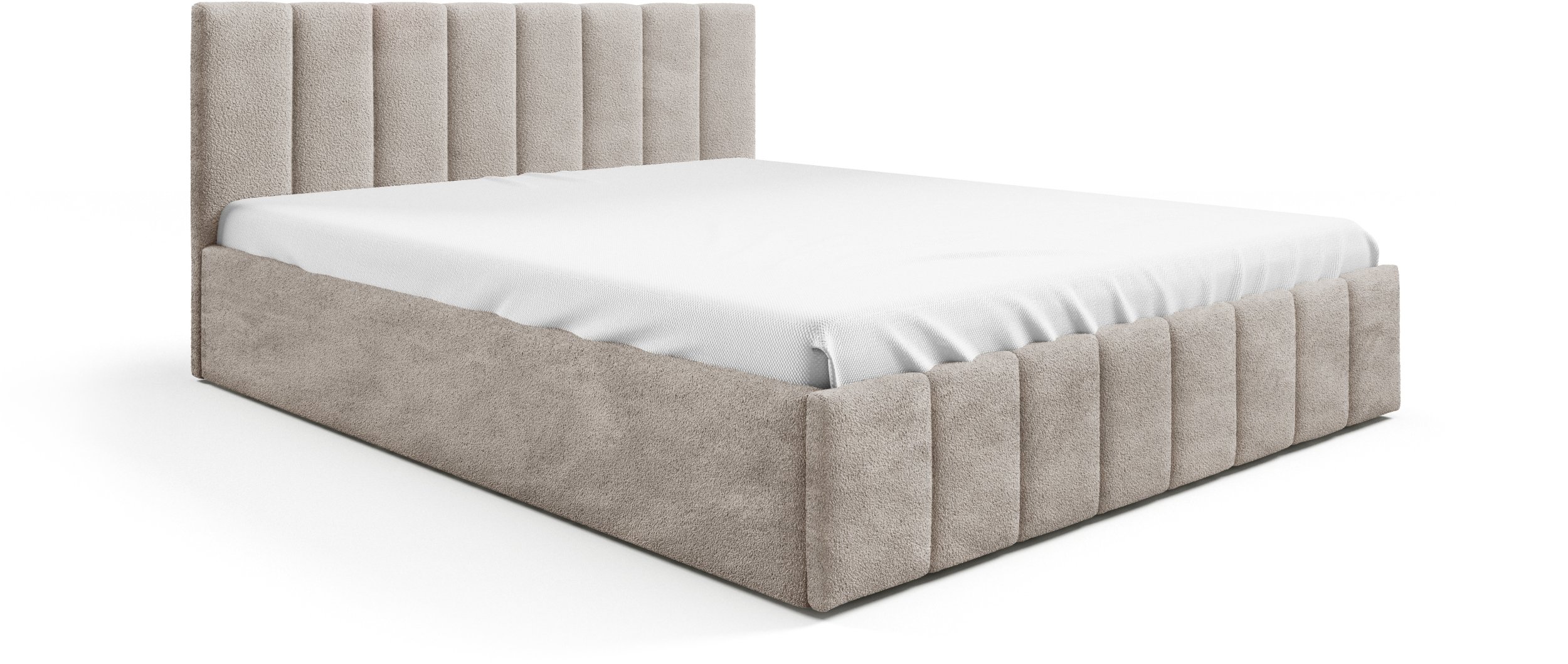 ŁÓŻKO LEYLA 140X200 stelaż drewniany BOUCLE , BUKLA quelle 05