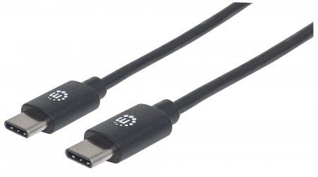 Kabel USB Manhattan USB-C - USB-C 3 m Czarny (354882)