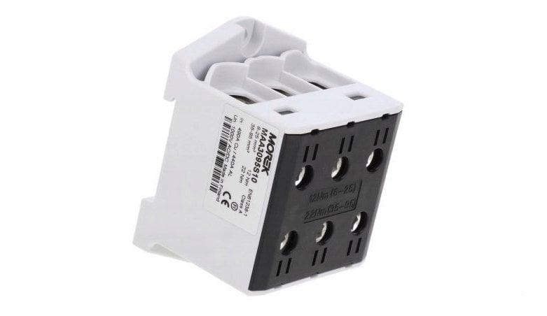 MOREK Złączka OTL95-3 czarny kolor 3xAl/Cu 6-95mm2 1000V AC / 1500V DC Zacisk uniwersalny MAA3095S10