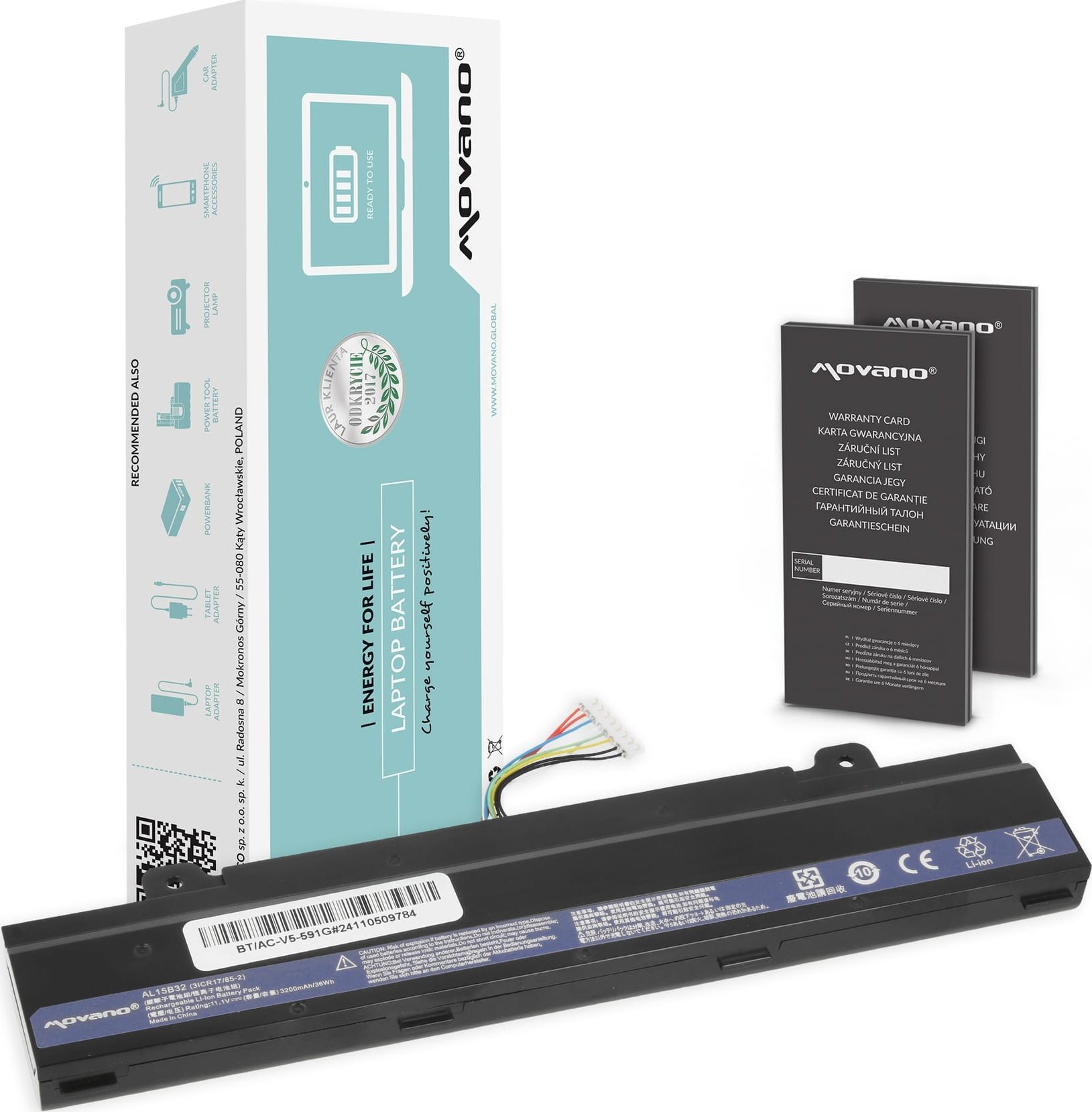 Bateria Movano do Acer Aspire V5 591G