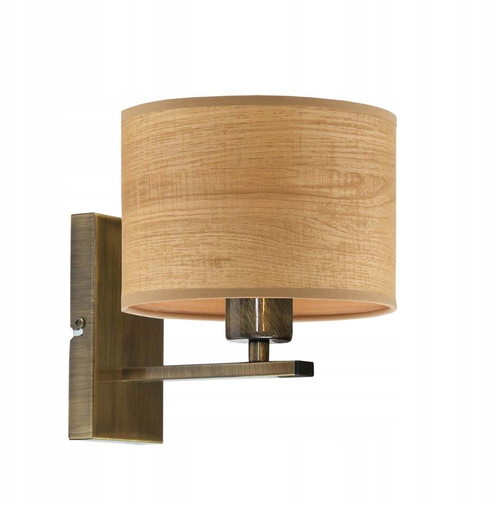 Designerski kinkiet do czytania ELVORA ECO z fornirowym abażurem E27