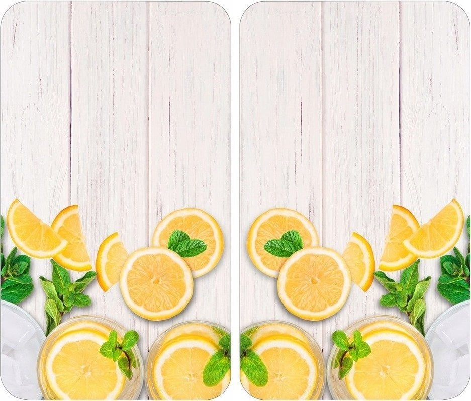 Anker Dwie szklane płyty ochronne, wykonane z najwyższej jakości szkła hartowanego, grafika z cytrynami leżącymi na deskach, marka Wenke