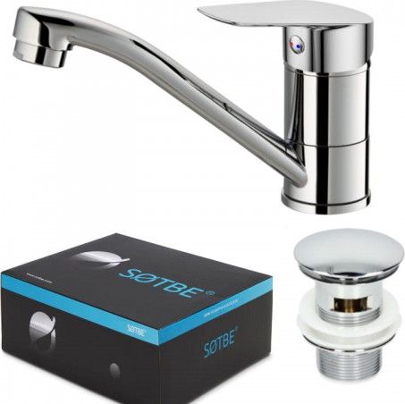 Bateria umywalkowa Sotbe Mardola stojąca chrom (MAR-SSR-40201183)