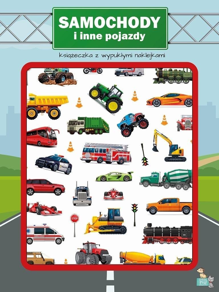 MD Creative Książeczka z wypukłymi naklejkami. Samochody