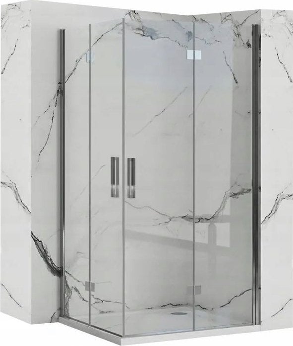 Alkotest REA-K6367 / REA / MOLIER / DRZWI PRYSZNICOWE SKŁADANE CHROM 80X190 UNIWER. TRANSPARENT /