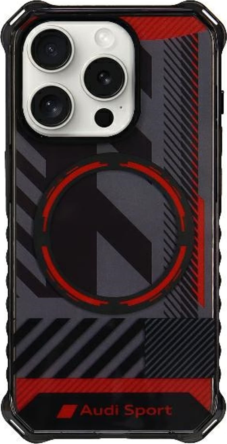 Audi Audi IML Sport MagSafe Case iPhone 15 Pro Max 6.7" czarny/black hardcase AU-IMLMIP15PM-RSQ/D2-BK