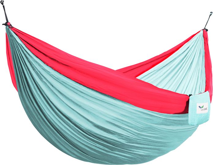 Parachute Hamak turystyczny dwuosobowy Parachute, turkusowo-czerwony PAR2