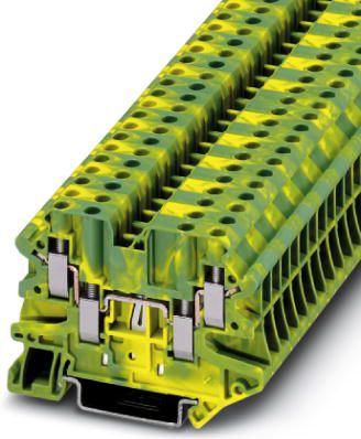 Phoenix Contact Listwa zaciskowa ochronna 4-przewodowa 0,14-6mm2 zielono-żółta UT 4-QUATTRO-PE (3044597)