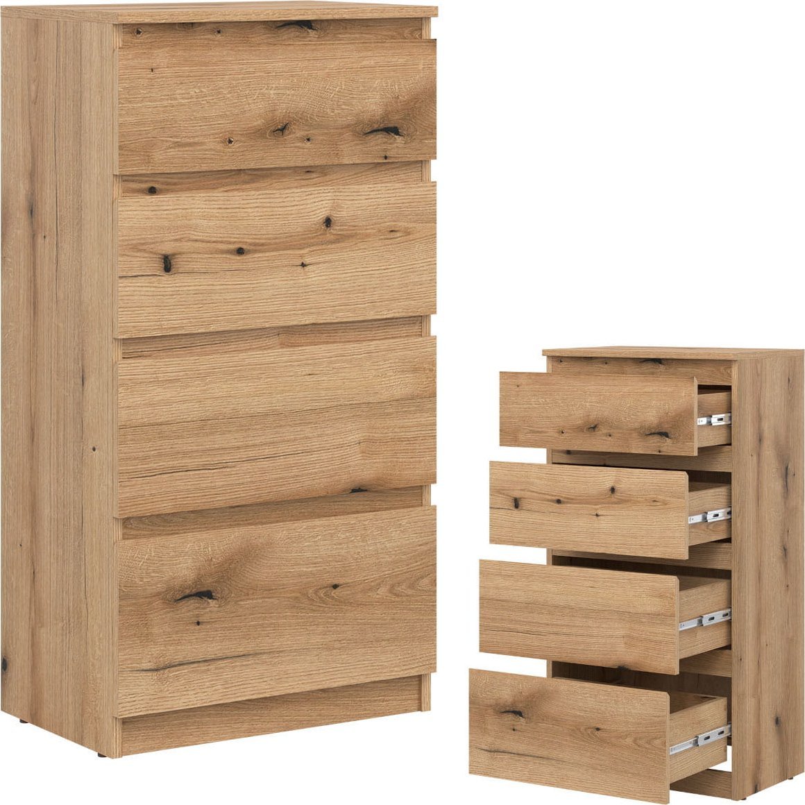 BogFran Komoda wąska z szufladami dąb Evoke REMI RM04